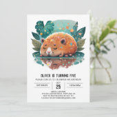 Whimsical Capybara Einladung (Stehend Vorderseite)