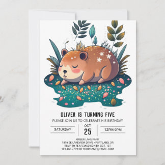 Whimsical Capybara Haven Geburtstag Einladung