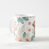 Whimsical Capybara und Floral Delight Kaffeetasse (Vorderseite Links)