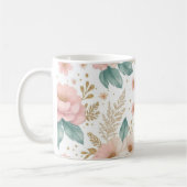Whimsical Capybara und Floral Delight Kaffeetasse (Links)