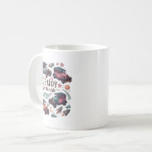 Whimsical Car & Cosmic Mug with Stars Kaffeetasse (Vorderseite Links)