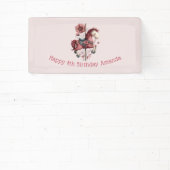 Whimsical Carousel Horse Image Birthday Banner (InSitu)