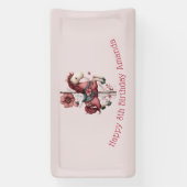 Whimsical Carousel Horse Image Birthday Banner (Vertikal)