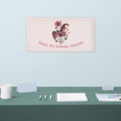 Whimsical Carousel Horse Image Birthday Banner (Messe)