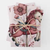 Whimsical Carousel Horse Image Geschenkpapier Set (Beispiel)
