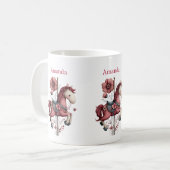 Whimsical Carousel Horse Image Kaffeetasse (Vorderseite Links)