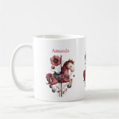 Whimsical Carousel Horse Image Kaffeetasse (Links)