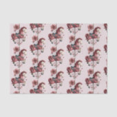 Whimsical Carousel Horse Image Pattern Seidenpapier (Vorderseite)