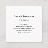 Whimsical Carousel Horse Image Quadratische Visitenkarte (Rückseite)