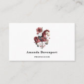 Whimsical Carousel Horse Image Visitenkarte (Vorderseite)