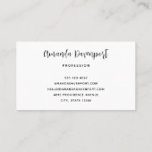 Whimsical Carousel Horse Image Visitenkarte (Rückseite)