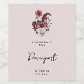 Whimsical Carousel Horse Image Wine Making Weinetikett (Einzelnes Label)