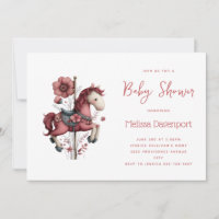 Whimsical Carousel Pferd Bild Baby Shower