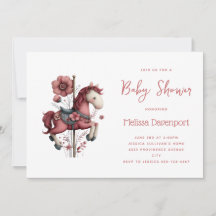 Whimsical Carousel Pferd Bild Baby Shower