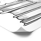 Whimsical Cartoon Art: Mirthful Mouse Character Poster (Ecke)