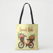 Whimsical Cartoon Bicycle Tote Bag Tasche (Vorderseite)