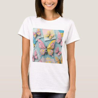 🦋 Whimsical Cartoon Butterfly T - Shirt - Niedlic