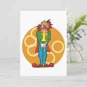 Whimsical Cartoon Clown mit hellen Farben Einladung