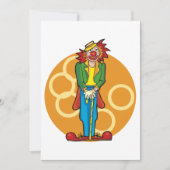 Whimsical Cartoon Clown mit hellen Farben Einladung (Vorderseite)