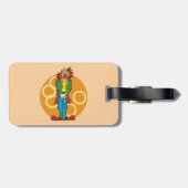 Whimsical Cartoon Clown mit hellen Farben Gepäckanhänger (Rückseite horizontal)