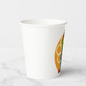 Whimsical Cartoon Clown mit hellen Farben Pappbecher (Rechts)