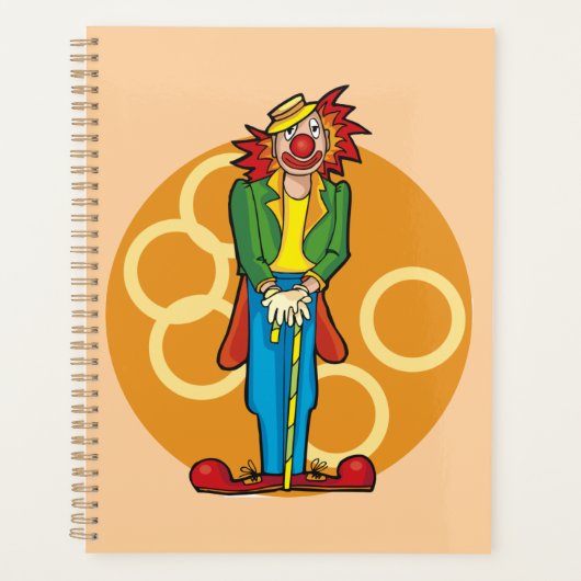 Whimsical Cartoon Clown mit hellen Farben Planer (Vorderseite)