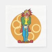 Whimsical Cartoon Clown mit hellen Farben Serviette (Vorderseite)