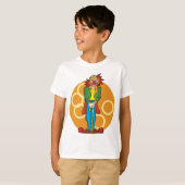 Whimsical Cartoon Clown mit hellen Farben T-Shirt (Vorne ganz)