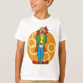Whimsical Cartoon Clown mit hellen Farben T-Shirt (Vorderseite)