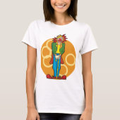Whimsical Cartoon Clown mit hellen Farben T-Shirt (Vorderseite)