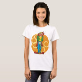 Whimsical Cartoon Clown mit hellen Farben T-Shirt (Vorne ganz)