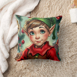 Whimsical Cartoon Elf | Christmas Kissen