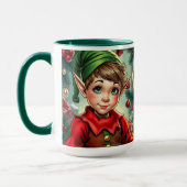 Whimsical Cartoon Elf | Christmas Personalized Tasse (Links)