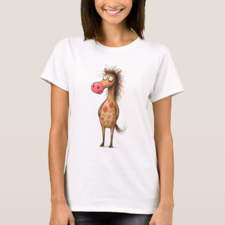Whimsical Cartoon Horse T-Shirt