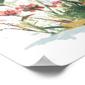 Whimsical Cartoon Lion Cub Holding Ballon Digital Poster (Ecke)