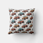 Whimsical Cartoon Racing Cars Kissen (Rückseite)