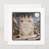 Whimsical Castle Wedding Einladung: Eine Märchen F Einladung (Vorne/Hinten)