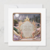 Whimsical Castle Wedding Einladung: Eine Märchen F Einladung (Rückseite)