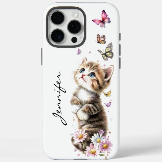 Whimsical Cat Adorable Niedlich Kitten Case-Mate iPhone Hülle (Rückseite)