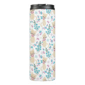 Whimsical Cat and Butterfly Line Art Thermosbecher (Rückseite)