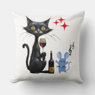 Whimsical Cat and Mouse Cushion - Eine Touch Spaß  Kissen