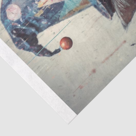 Whimsical Cat Decoupage Seidenpapier (Detail)