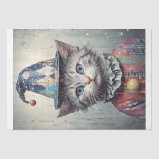Whimsical Cat Decoupage Seidenpapier (Vorderseite)