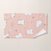 Whimsical Cat Doodles Badhandtuch Set (Handtuch)