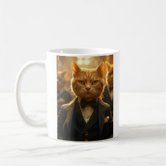 Whimsical Cat Gambler - Spielerisches Kunstwerk de Kaffeetasse