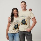 Whimsical Cat Gärtner "Ich würde lieber gärtnern" T-Shirt (Unisex)