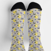 Whimsical Cat & Hexenhut Halloween Socken (Oben)