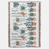 Whimsical Cat in der Pflanze Reben Parent Blanke Decke (Vorderseite Vertikal)