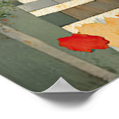 Whimsical Cat in einem mediterranen Dorf Poster (Ecke)