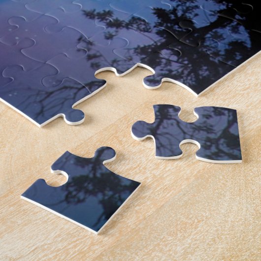 Whimsical Cat in Tree und Mond Puzzle (Seite)